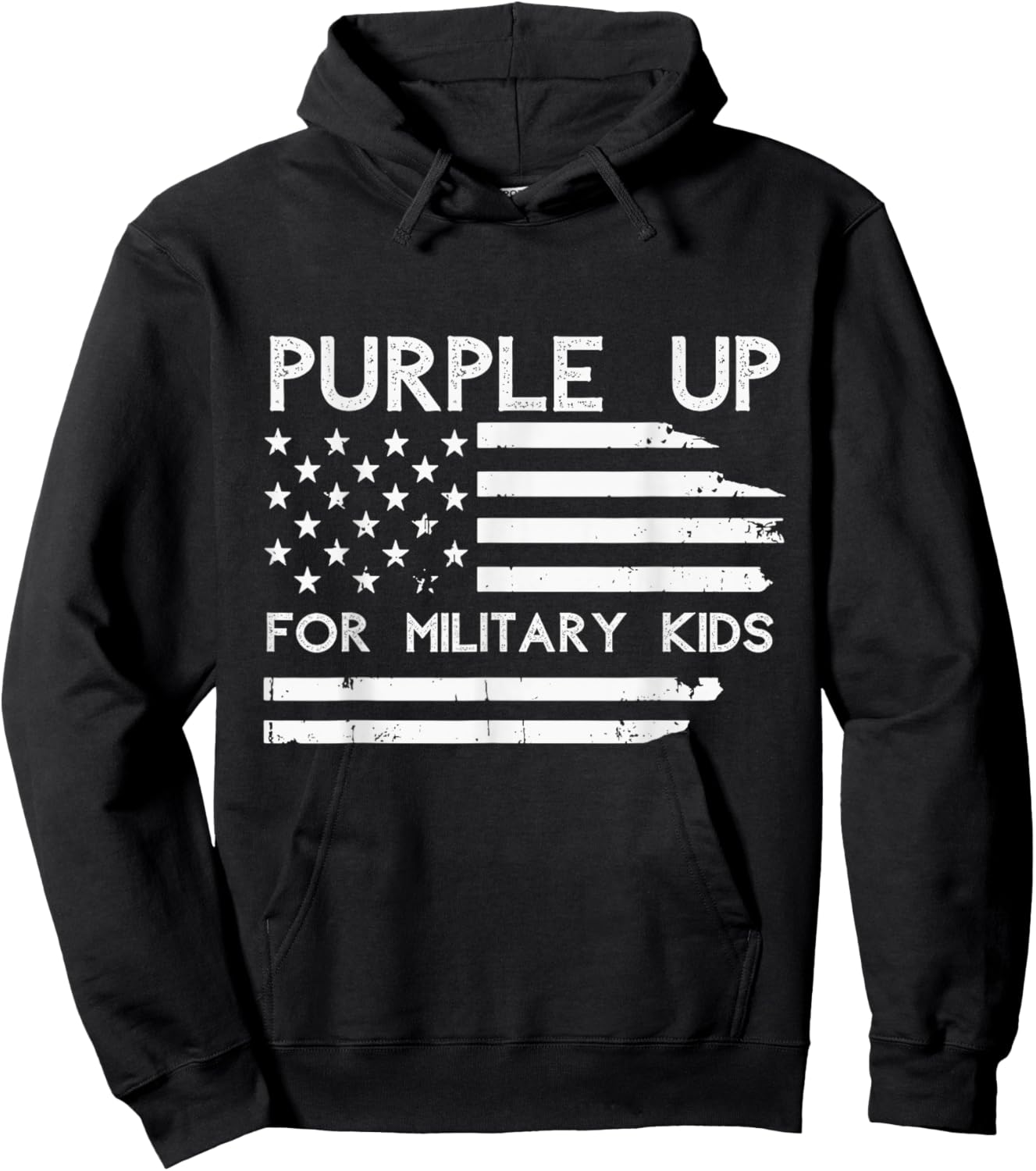 Purple Up For Military Kids Adult Shirt Military Child Month Hoodie - Hoodie | Black
