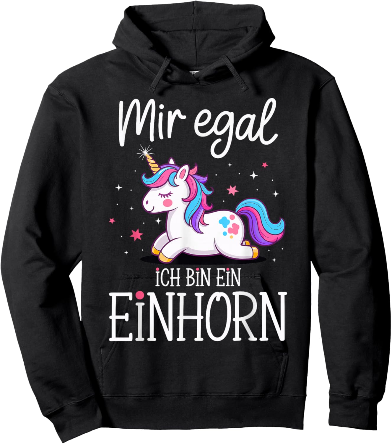 Mir egal ich Bin Ein Einhorn Costume Carnival Fancy Dress Hoodie - Hoodie | Black