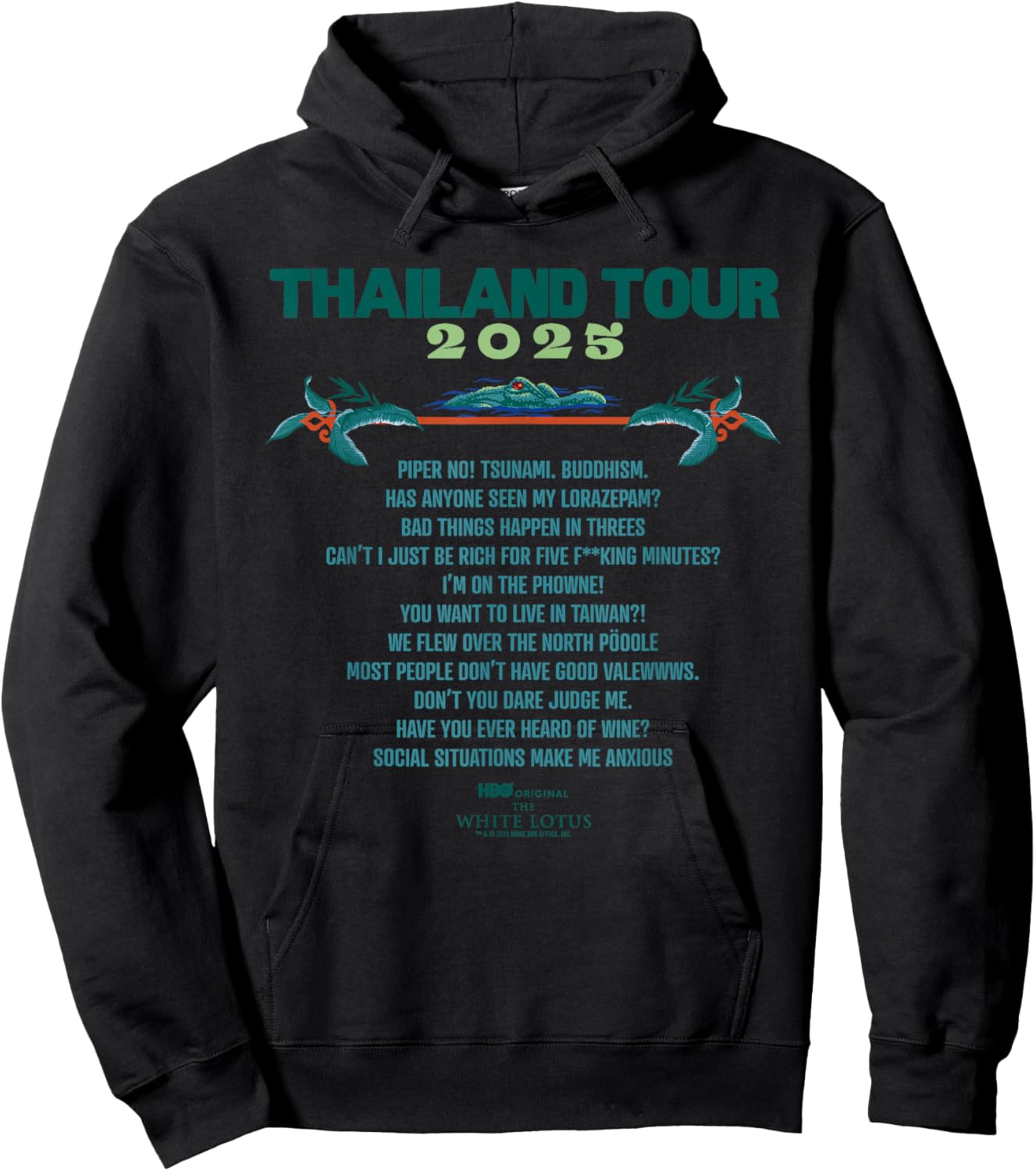 The White Lotus Thailand Quote Tour Officially Licensed Hoodie - Hoodie | Black