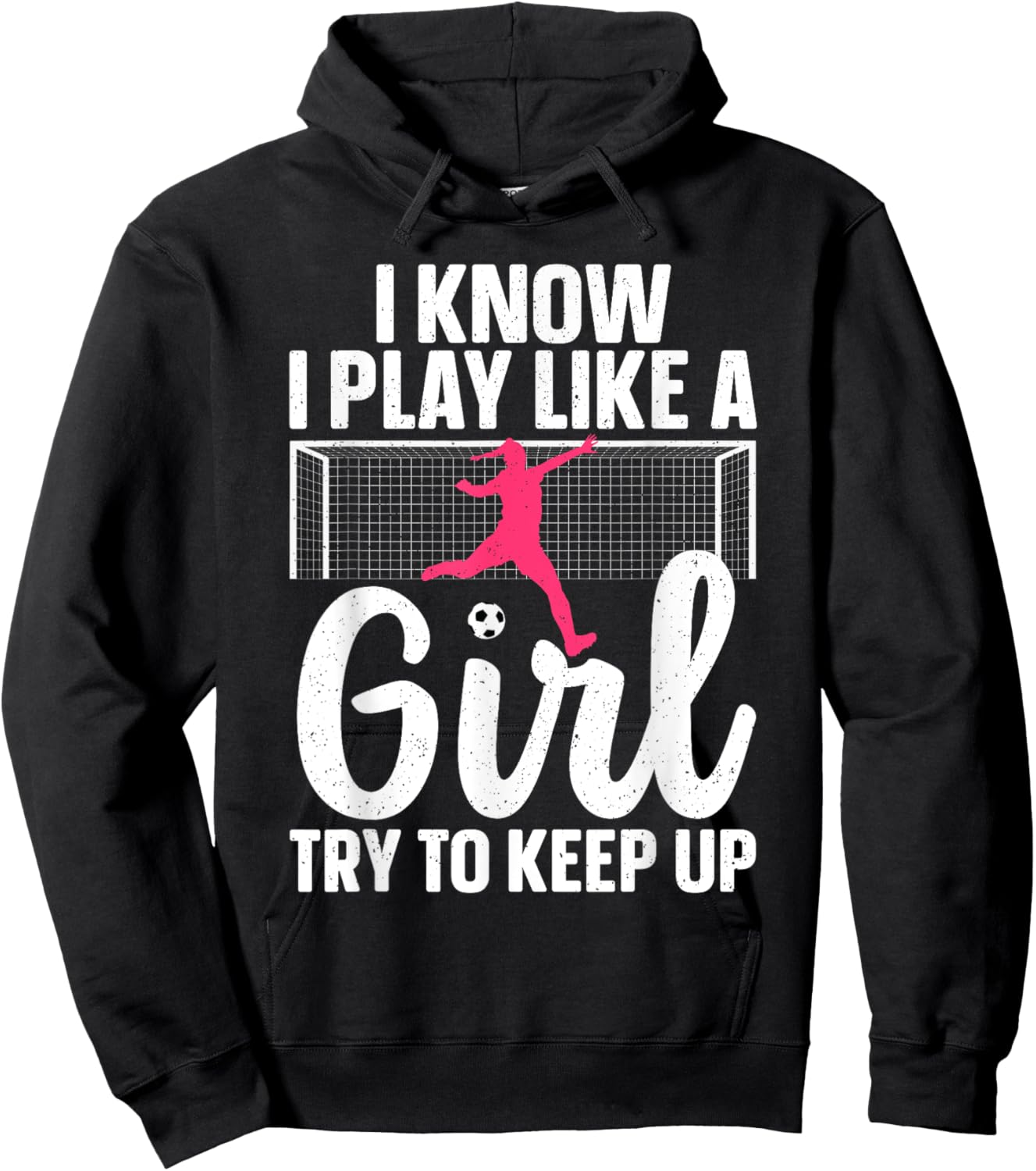 Funny Soccer Art Girls Soccer Player Soccer Lover Hoodie - Hoodie | Black