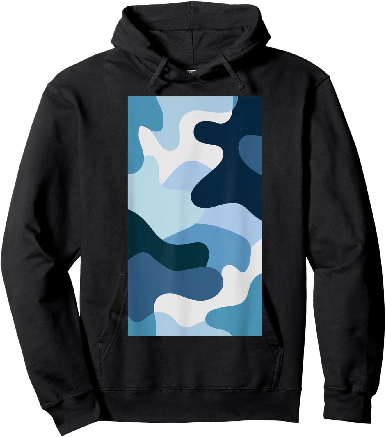 Blue Camo Hunting Camouflage Hunters Guys Outdoors Hoodie - Hoodie | Black