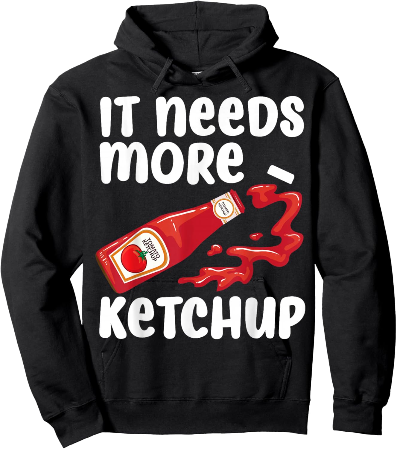 Funny Ketchup Design Women Kids Catsup Lover Ketchup Hoodie - Hoodie | Black