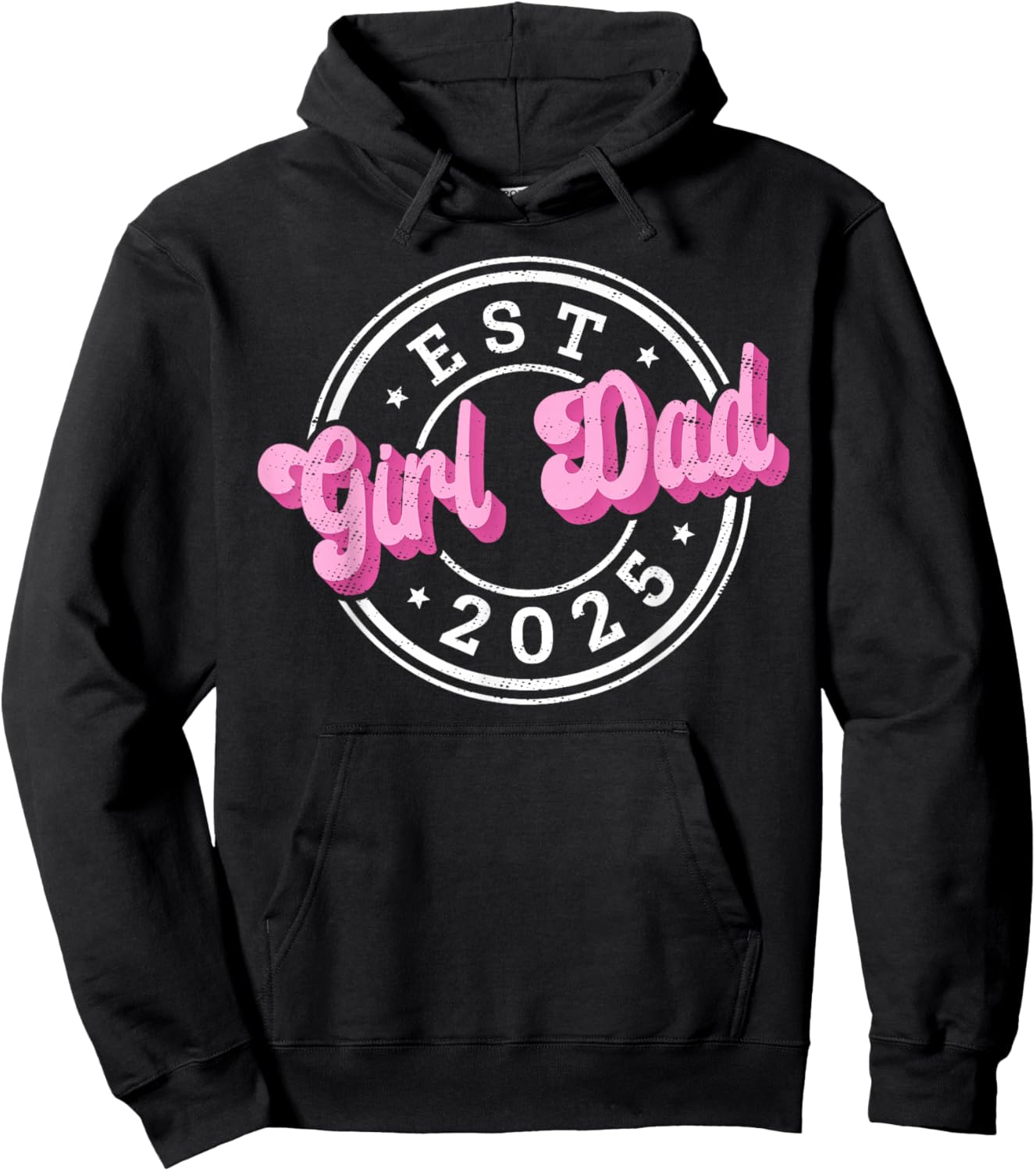 Girl Dad Fathers Day Dad Daughter, Dad of Girls Outnumbered Hoodie - Hoodie | Black