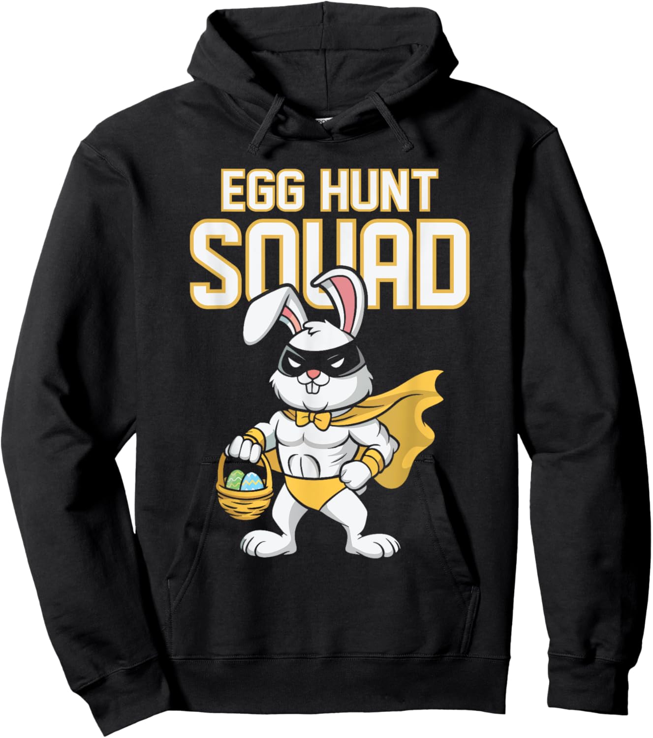 Egg Hunt Squad Bunny Family Matching Easter Party Hoodie - Hoodie | Black