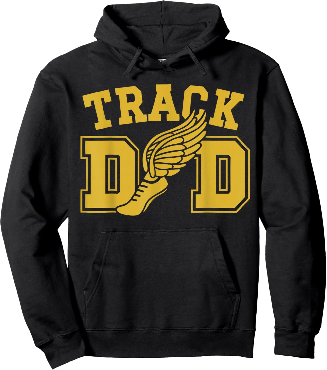 Track Dad Groovy Track & Field Athlete Family Matching Sport Hoodie - Hoodie | Black