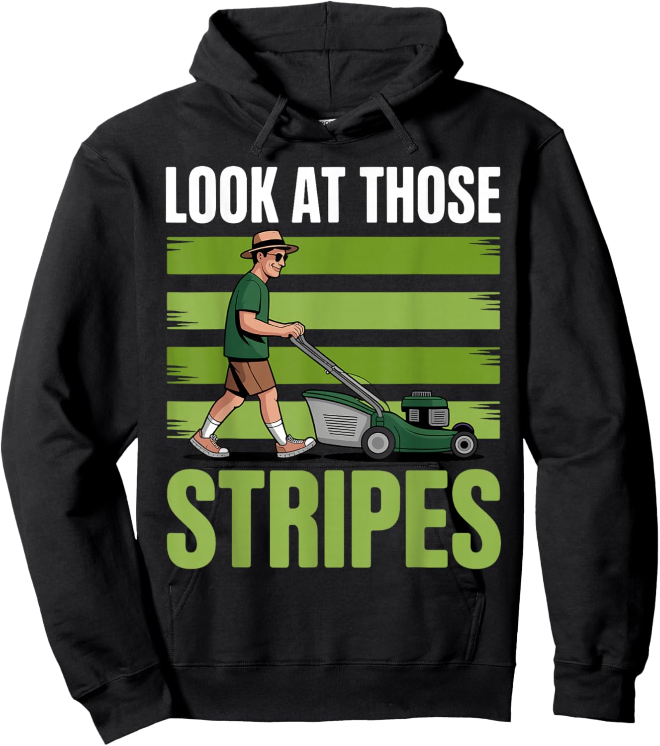 Funny Lawn Mower Art Women Lawn Mowing Landscaper Hoodie - Hoodie | Black