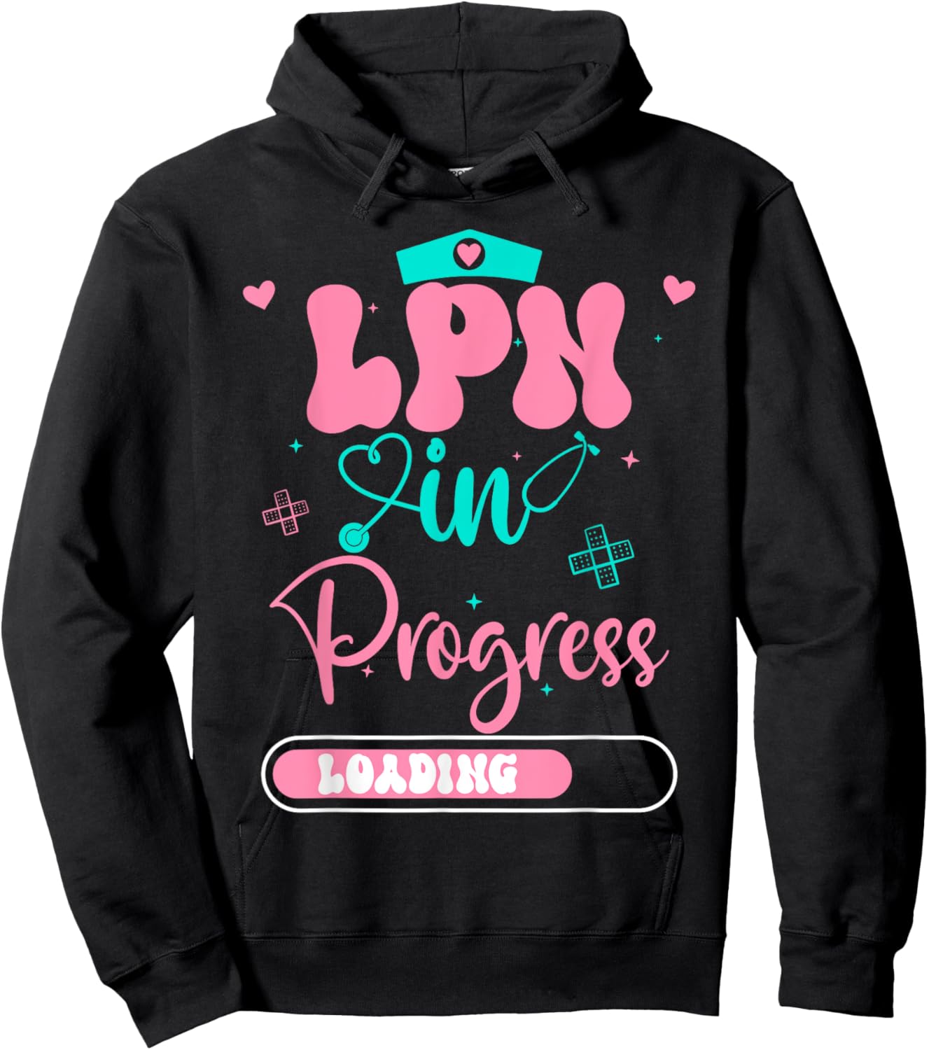 LPN In Progress Loading Future Nurse Graduation Hoodie - Hoodie | Black