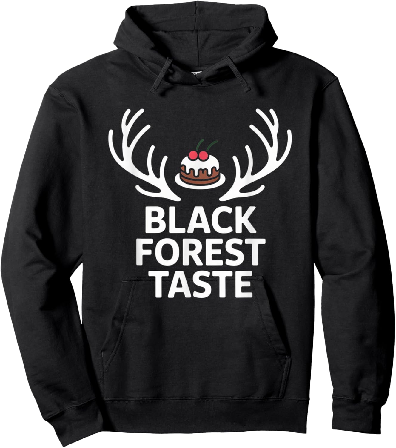 Schwarzwald Black Forest Taste Kirschtorte Geweih Hoodie - Hoodie | Black