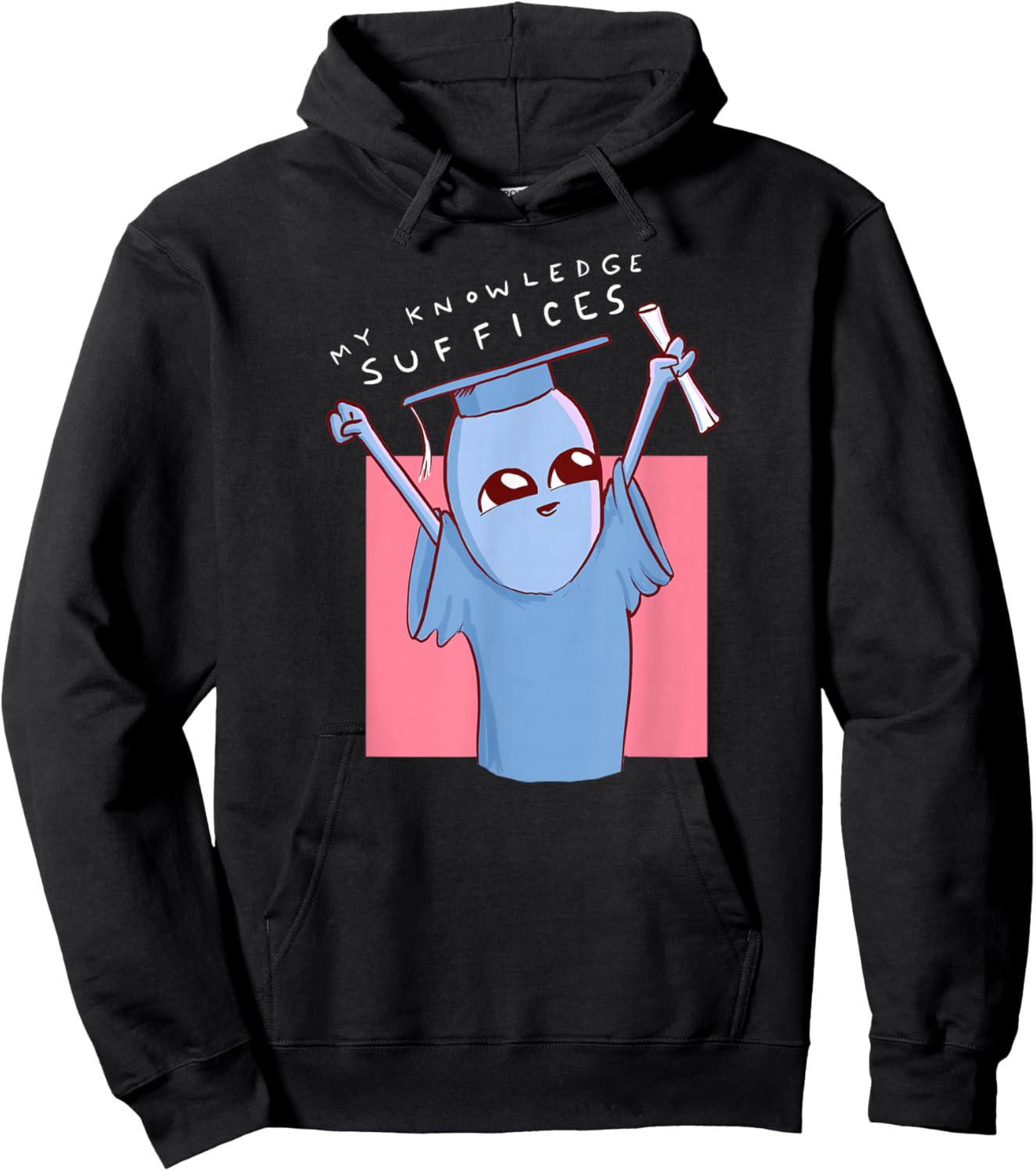 Threadless Nathan W. Pyle My Knowledge Suffices Graphic Hoodie - Hoodie | Black