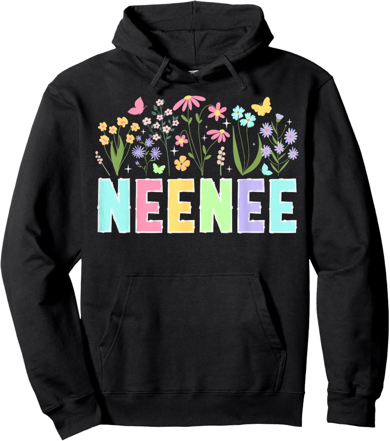 Neenee Flowers Neenee Grandmother Neenee Grandma Hoodie - Hoodie | Black