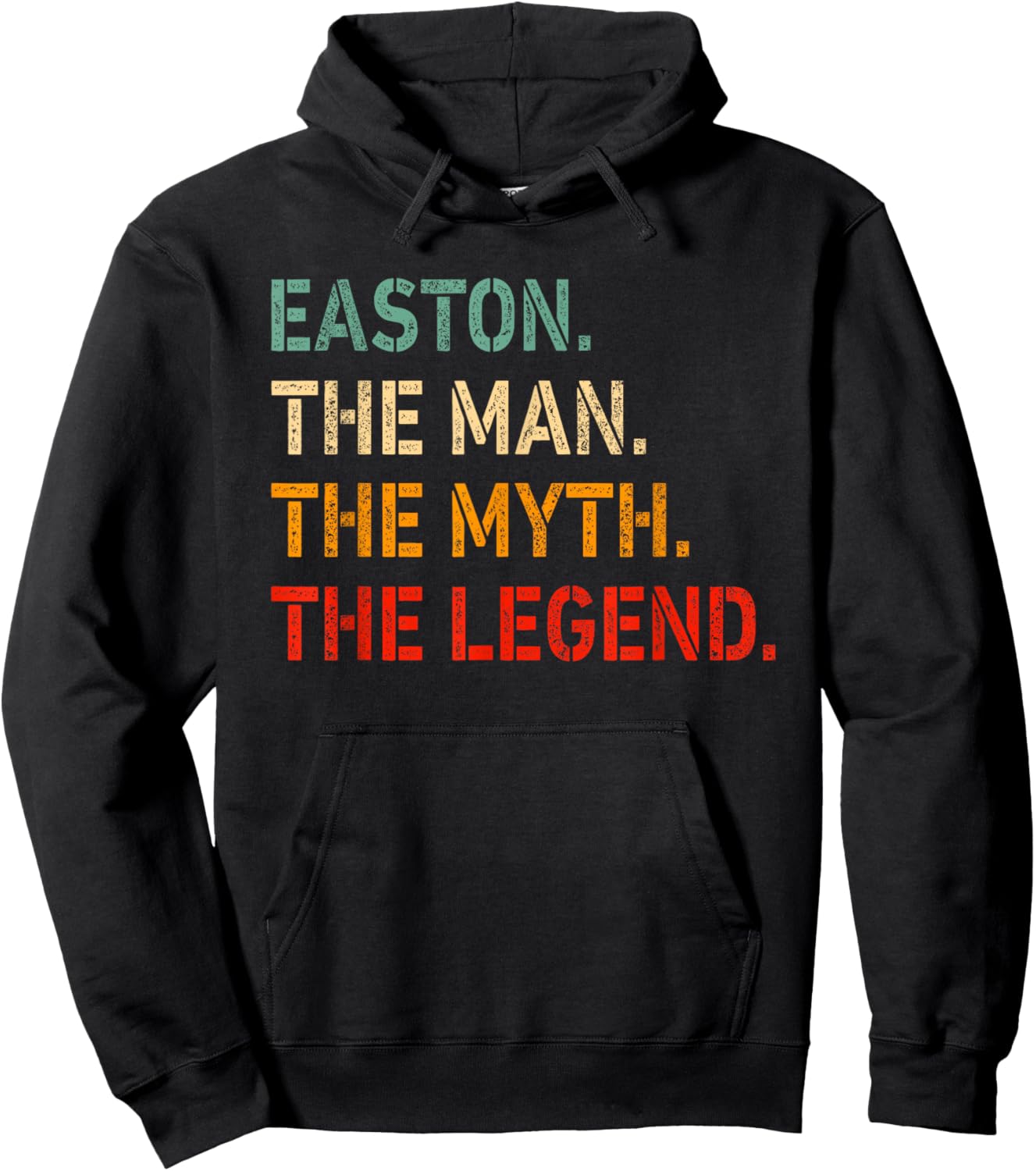Easton The Man The Myth The Legend Shirt Funny Idea Easton Hoodie - Hoodie | Black