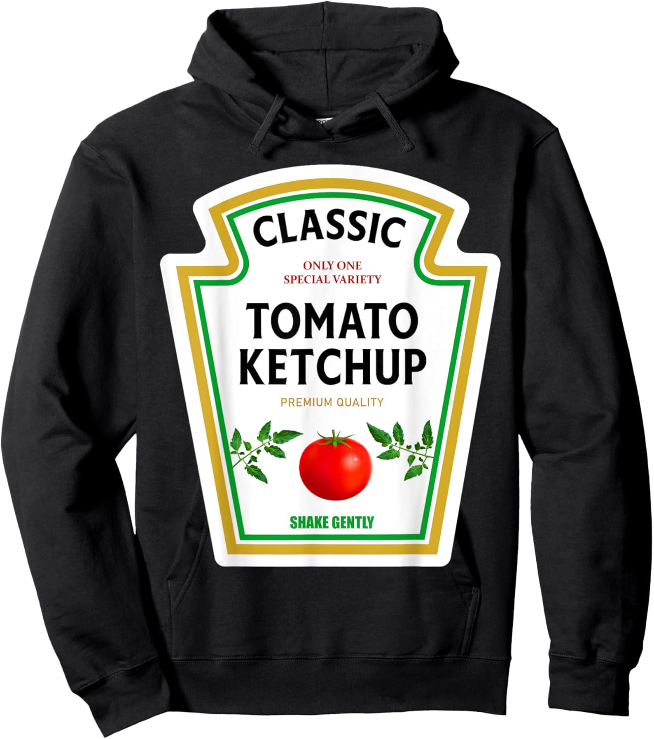 Ketchup Halloween 2024 Costume Matching Mustard Condiments Hoodie - Hoodie | Black