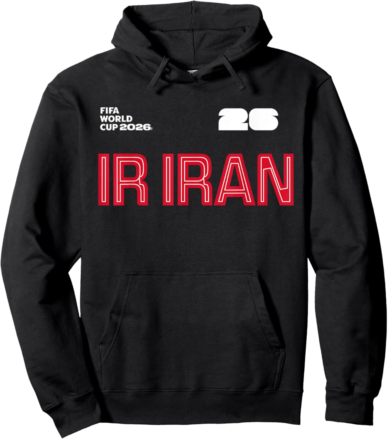 FIFA World CUP26 IR Iran Outline Graphic Hoodie - Hoodie | Black