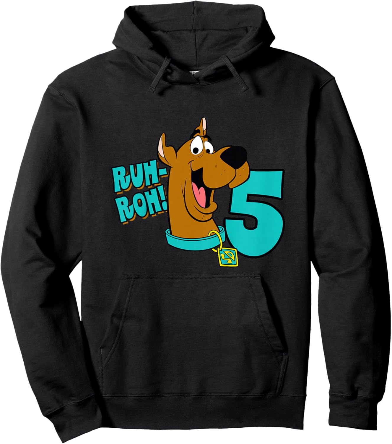 Kids Scooby-Doo 5th Birthday Ruh-Roh! I'm 5! Hoodie - Hoodie | Black