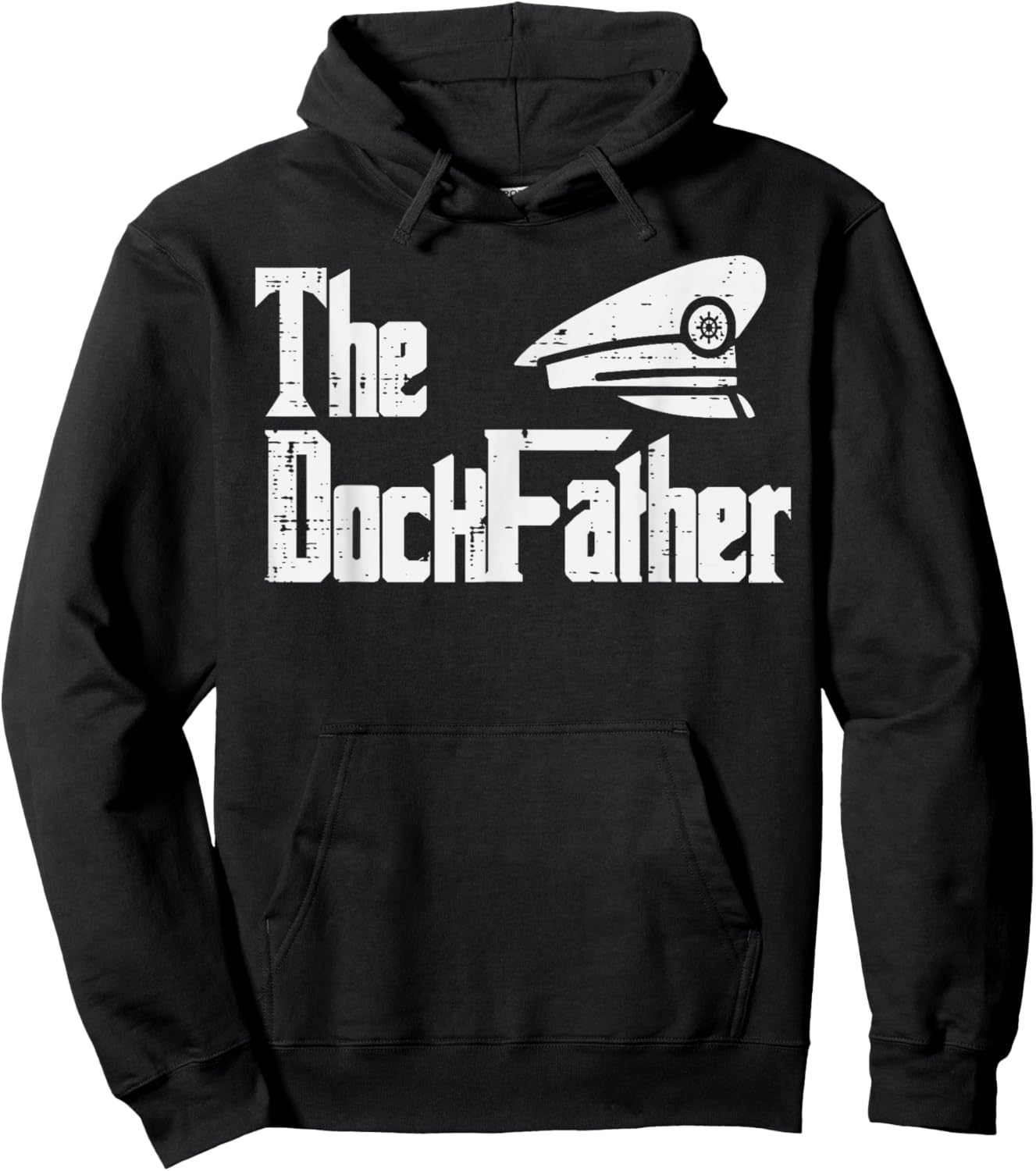 The Dock Father Fun Boat Captain Parody Dad Papa Grandpa Men Hoodie - Hoodie | Black