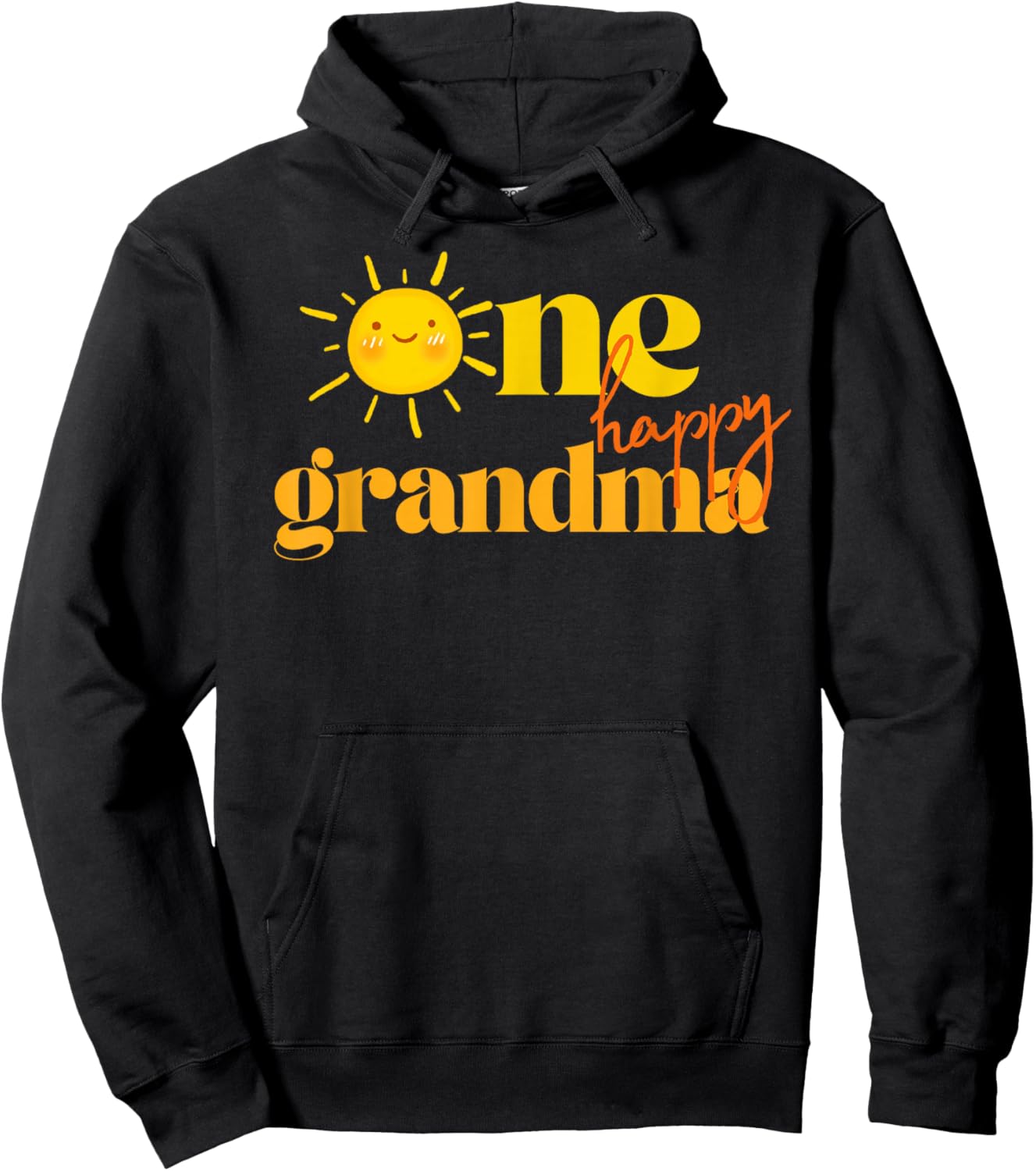 One Happy Grandma Birthday First Trip Around The Sun Bday Hoodie - Hoodie | Black