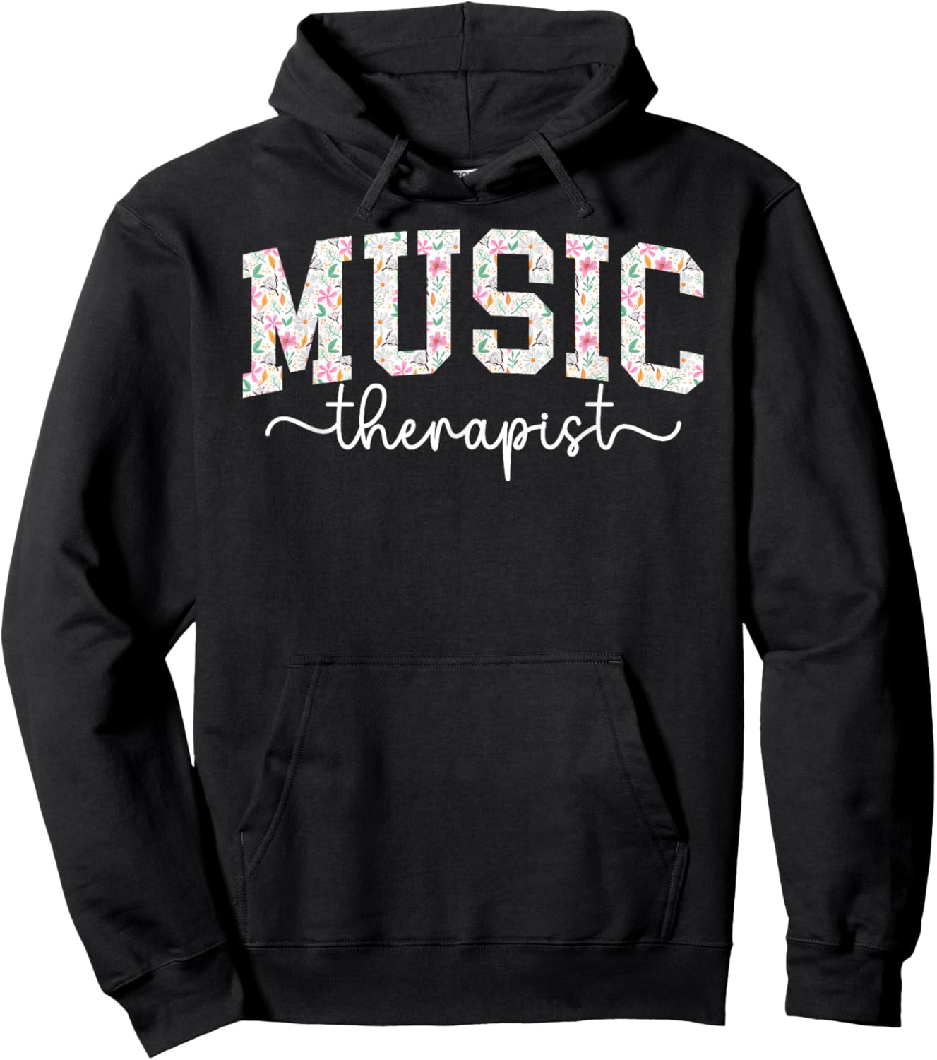 Music Therapist Boho Music Therapy Music Therapist Hoodie - Hoodie | Black