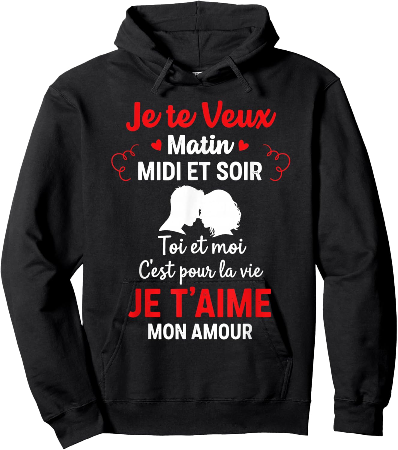 Valentine's Day You And Me Love Couple Matching Valentine's Day Hoodie - Hoodie | Black