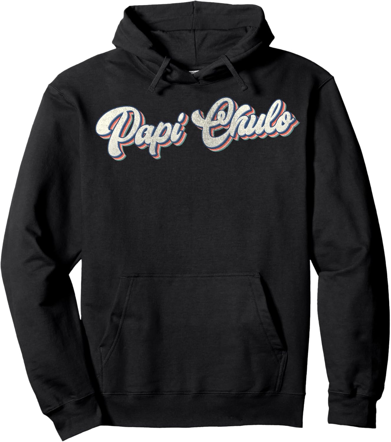 Father's Day Papi Chulo Spanish Father Grandfather Vintage Hoodie - Hoodie | Black