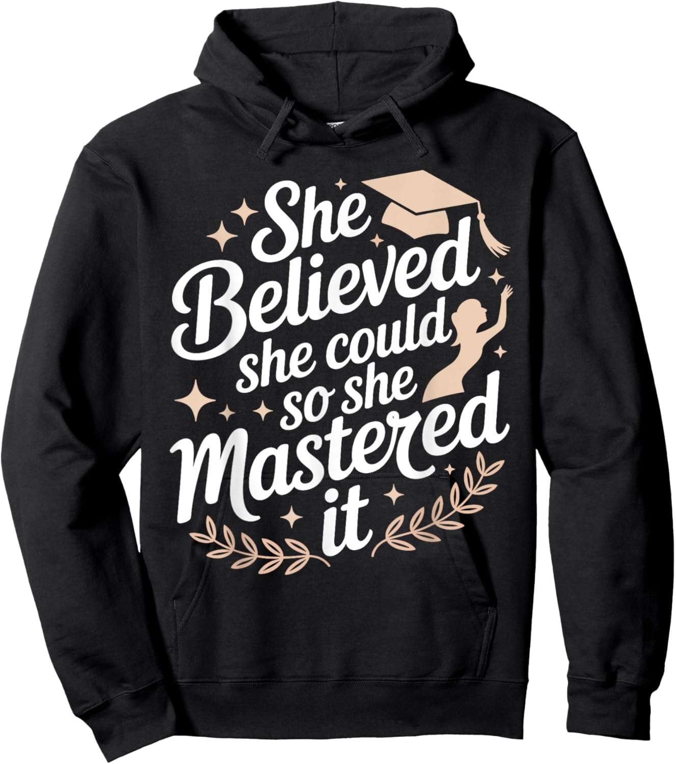 Masters Degree Graduation Art Girls Masters Degree Hoodie - Hoodie | Black