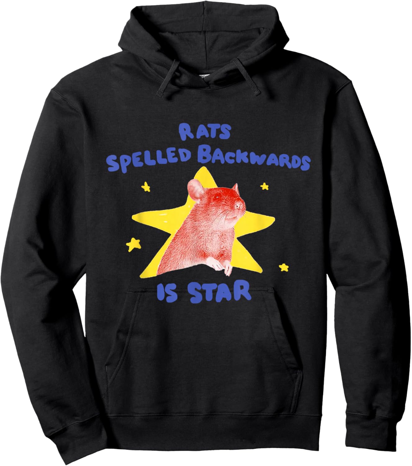 Rats Spelled Backwards is Star Hoodie - Hoodie | Black