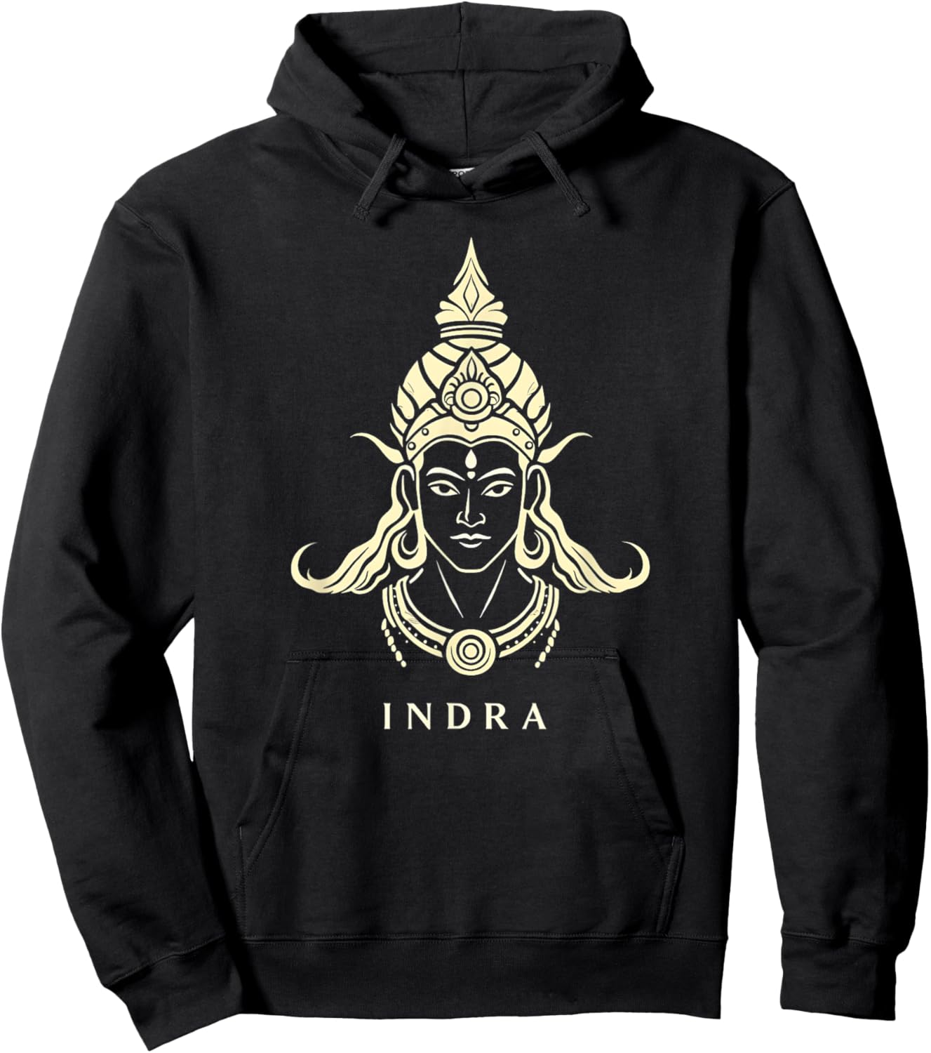 Indra Ancient God and King of the Devas Hoodie - Hoodie | Black