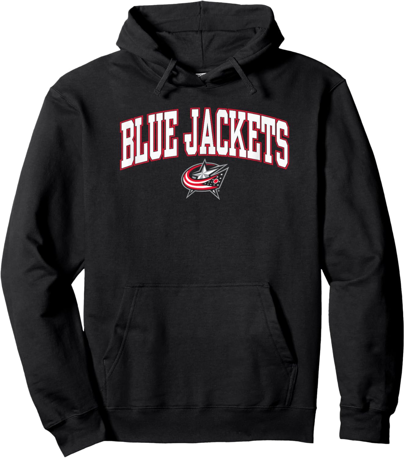 Columbus Blue Jackets Arch Over Navy Officially Licensed Hoodie - Hoodie | Black