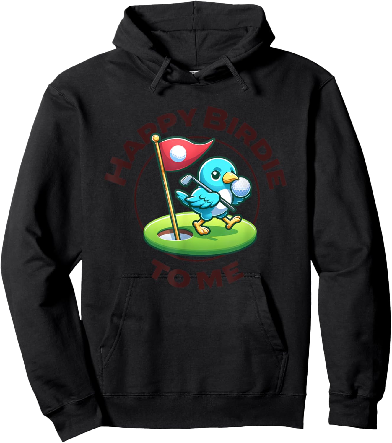 Funny Golf Birthday Happy Birdie Golfer Kids Boys Men Hoodie - Hoodie | Black