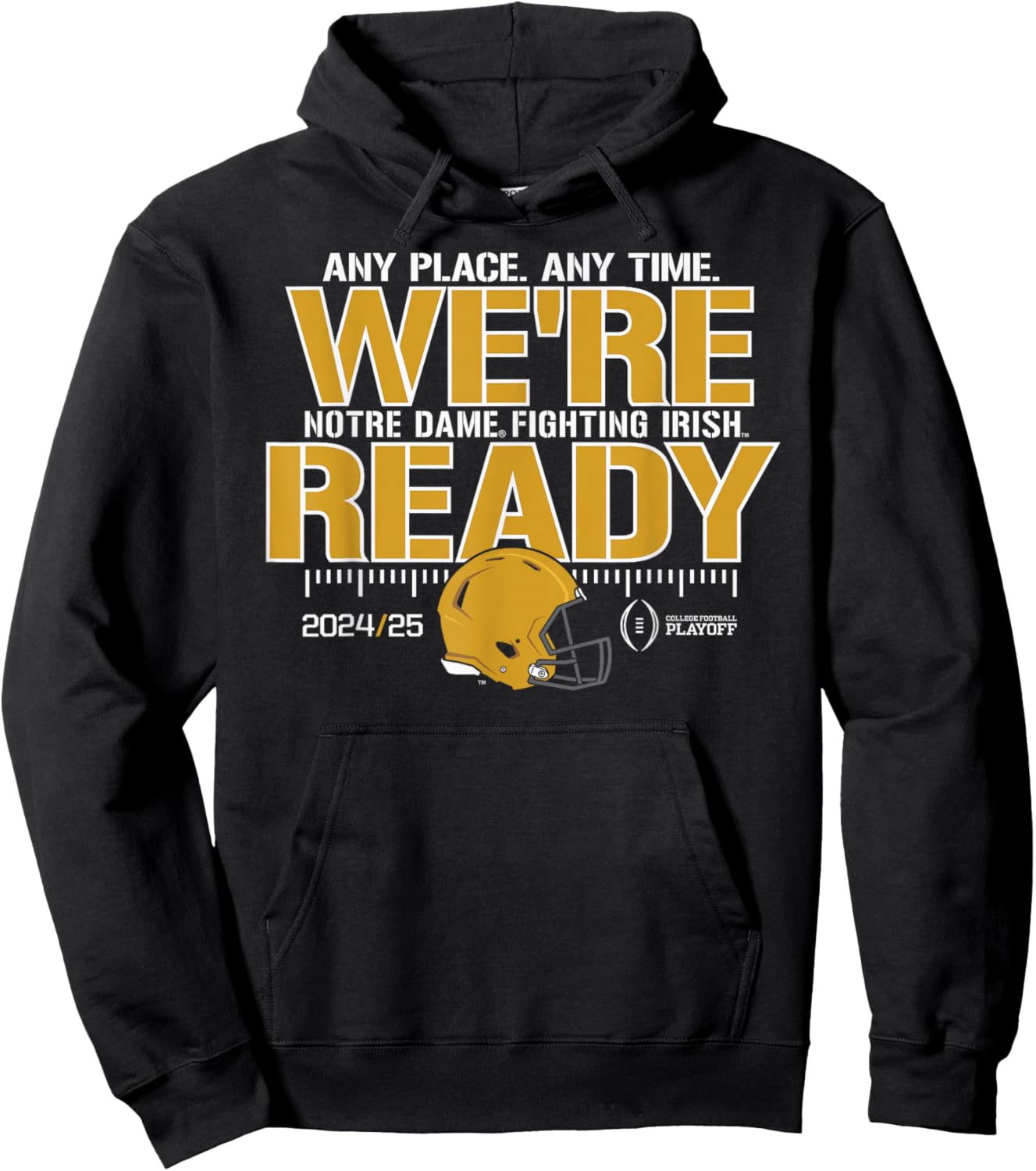 Notre Dame Fighting Irish College Football Playoff 24-25 Hoodie - Hoodie | Black