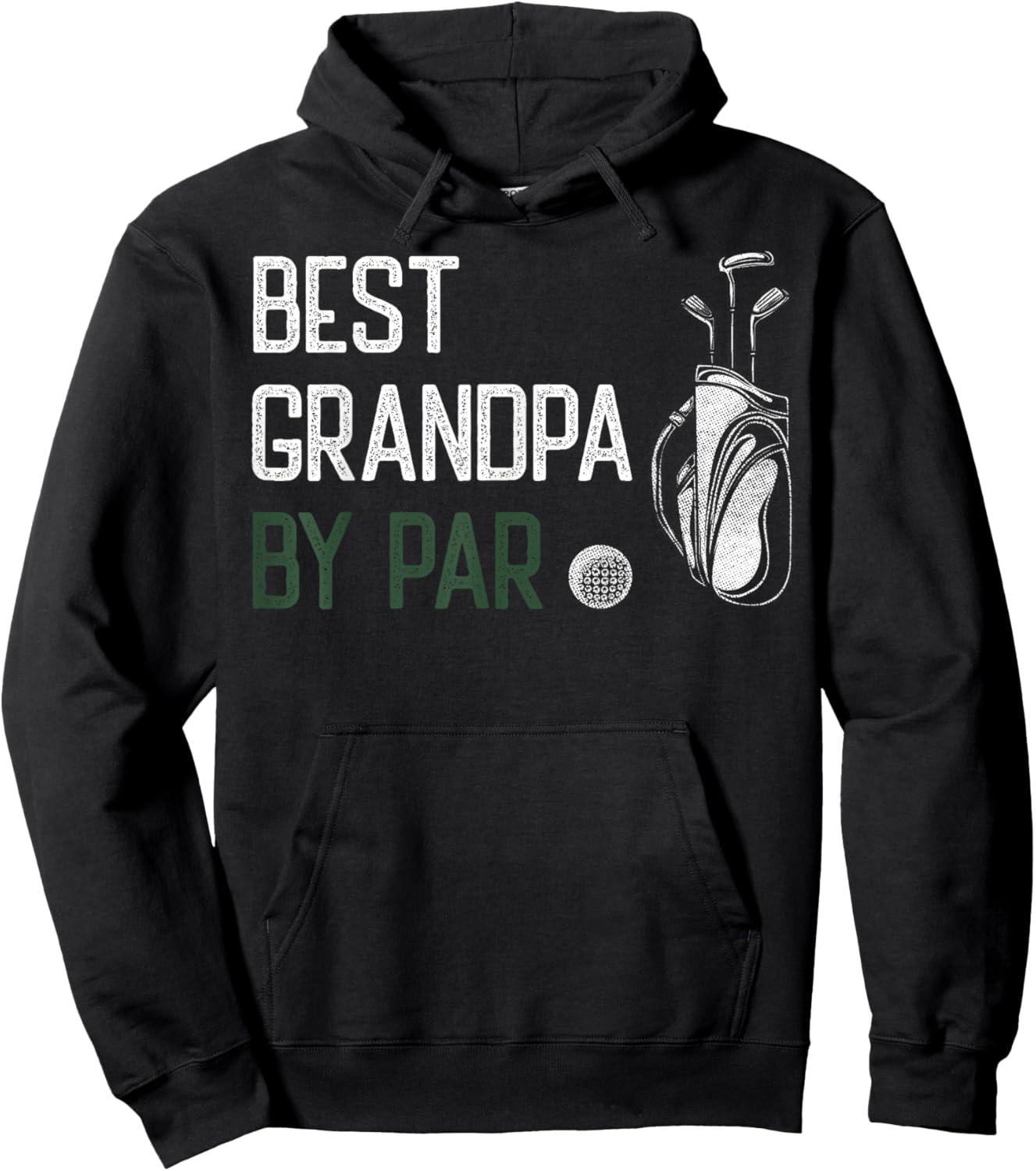 Best Grandpa by Par Golfer Golf Player Dad Father's Day Hoodie - Hoodie | Black