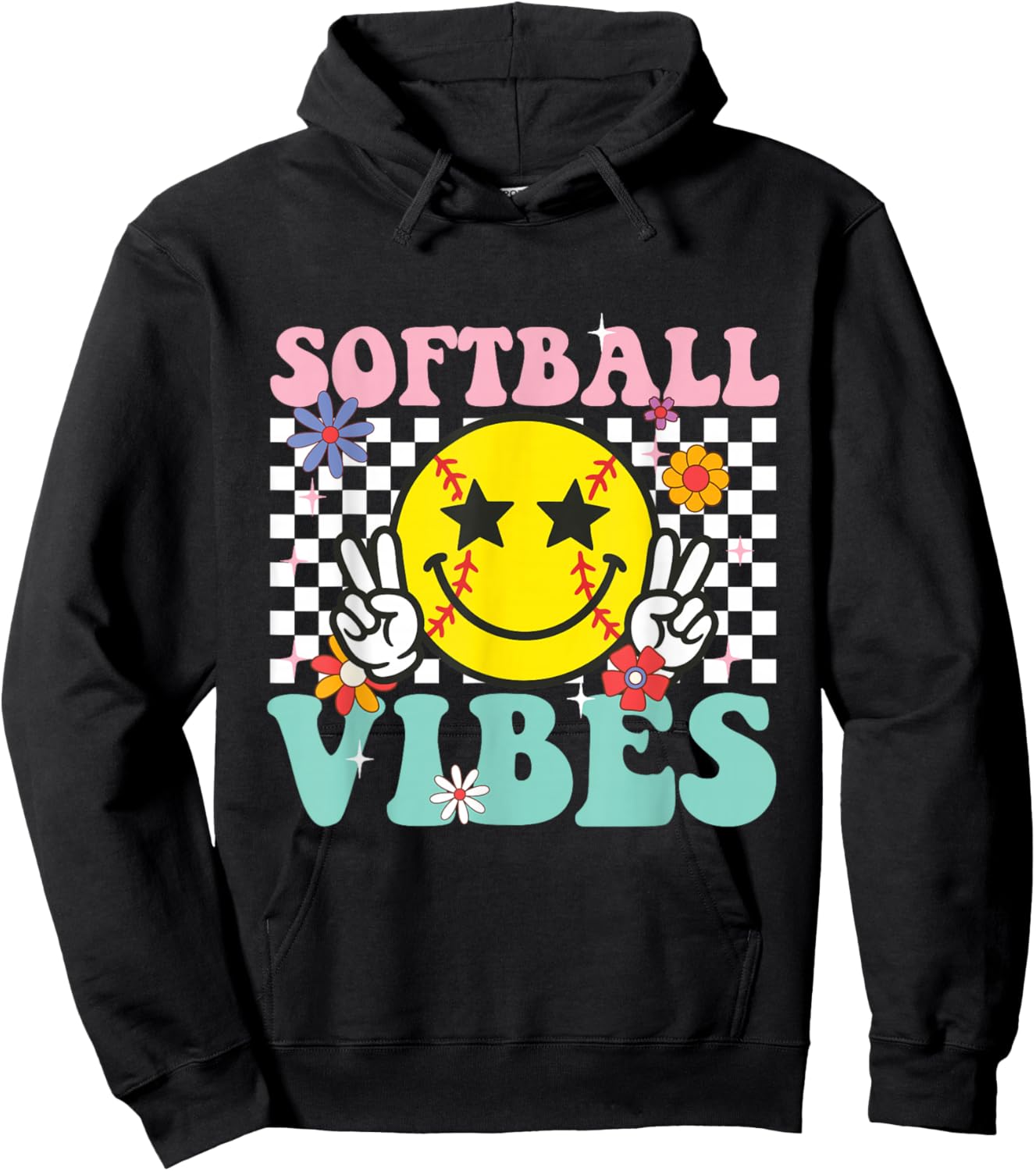 Softball Vibes - Softball Lover Softball Player Softballer Hoodie - Hoodie | Black