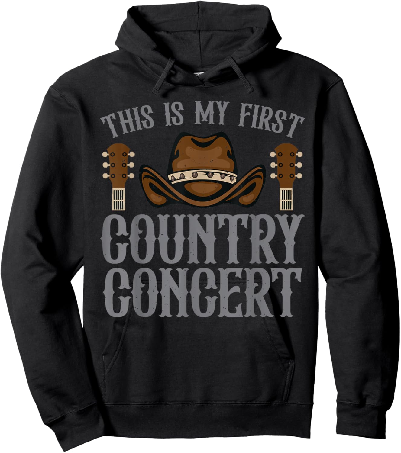 Country Concert Art Women Kids Country Music Lover Hoodie - Hoodie | Black