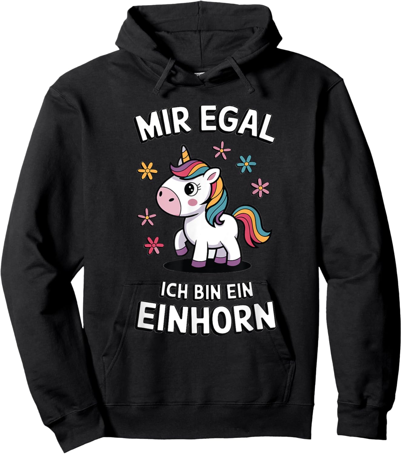 Funny Unicorn Mir Egal Ich Bin Ein Einhorn Fabelwesen Hoodie - Hoodie | Black