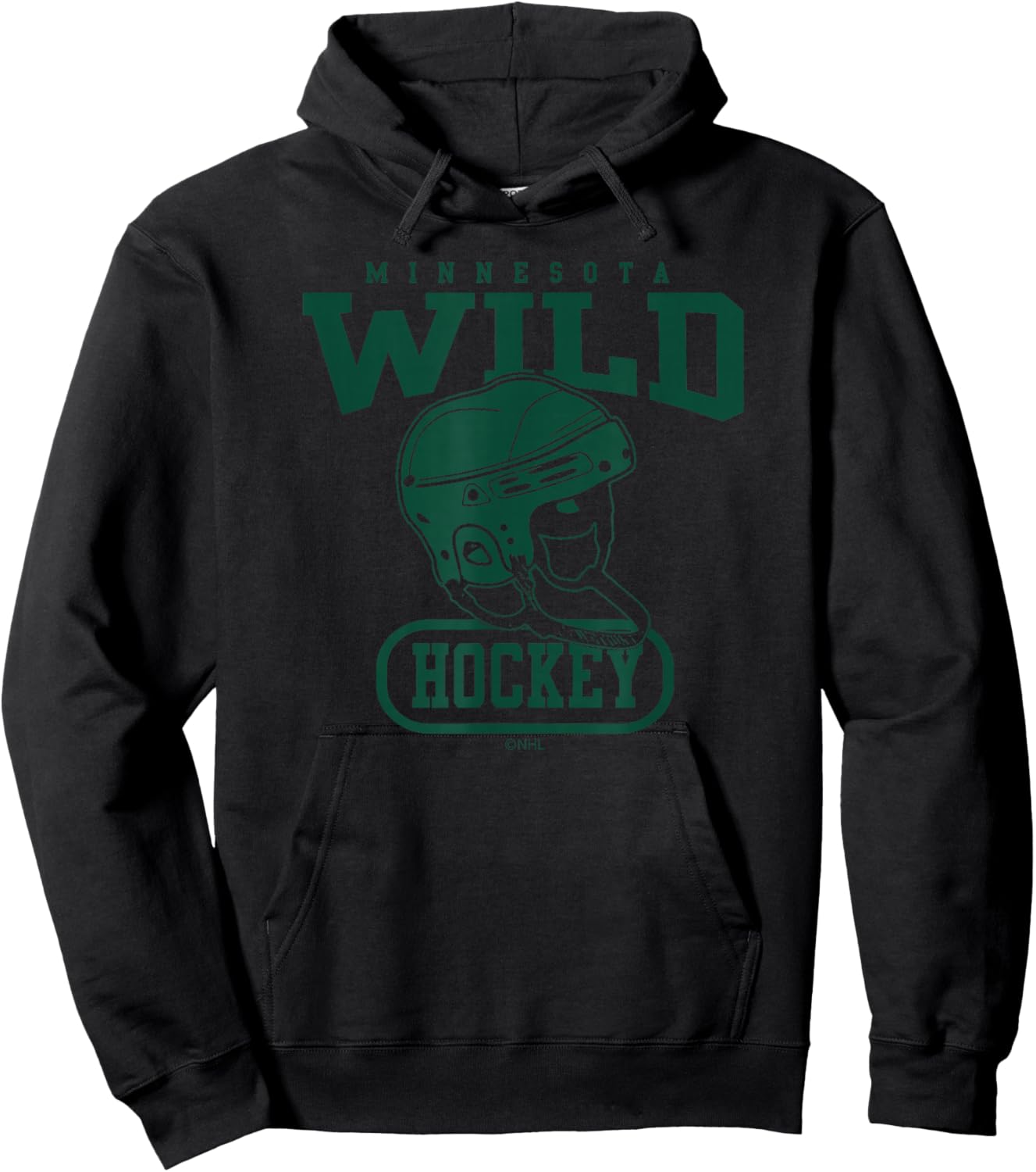 Minnesota Wild Helmet White NHL Officially Licensed Hoodie - Hoodie | Black