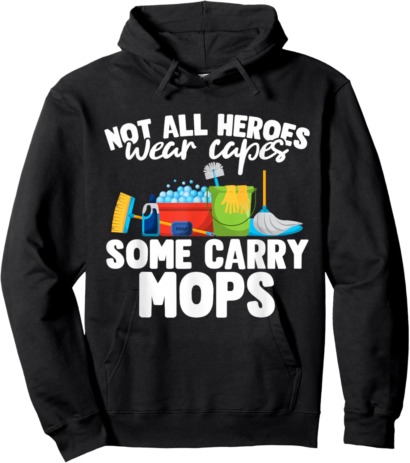 School Custodian Appreciation & Funny Cleaner Hoodie - Hoodie | Black