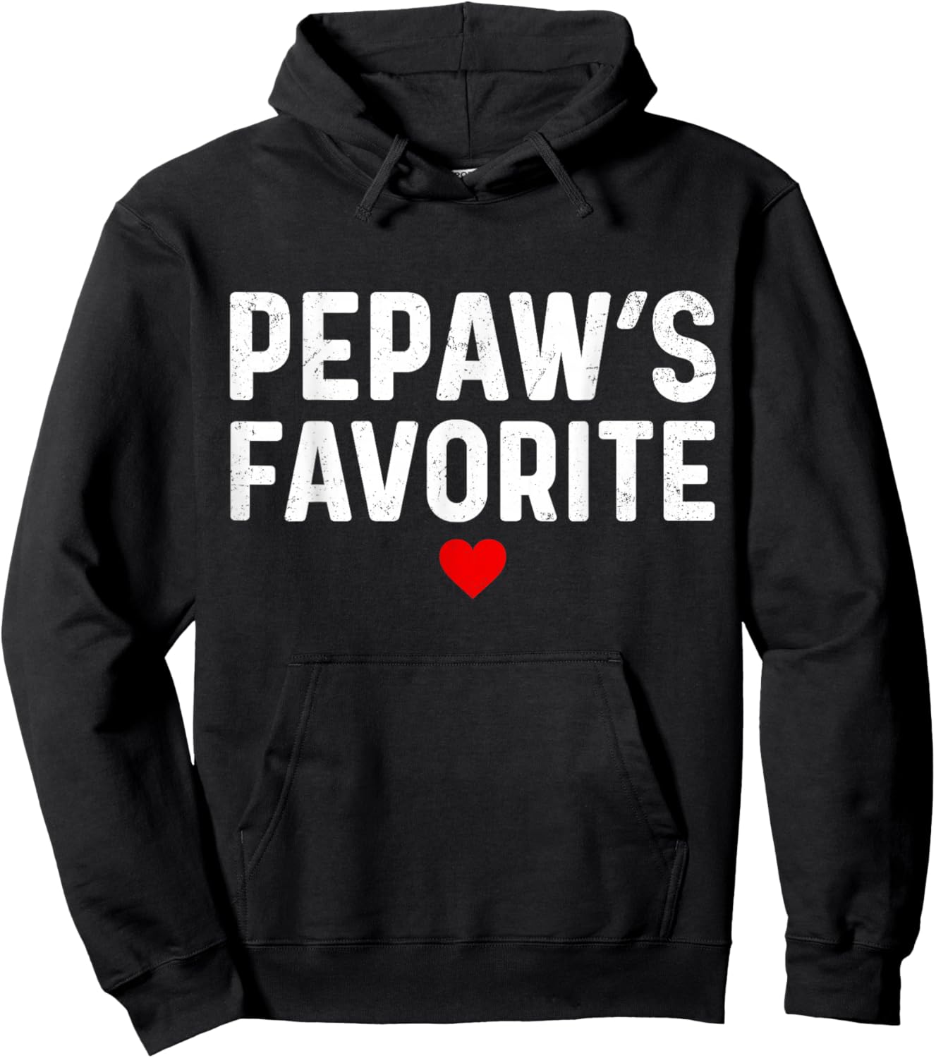 Pepaw's Favorite Funny Grandson Granddaughter Fathers Day Hoodie - Hoodie | Black