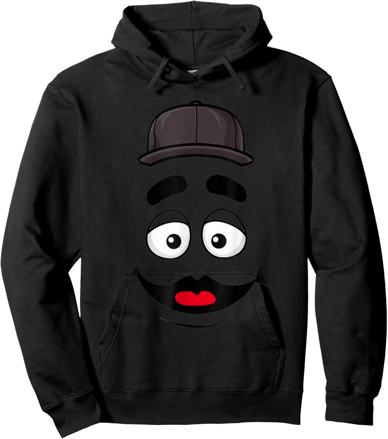 Funny Grimace Face For Halloween Costume Hoodie - Hoodie | Black