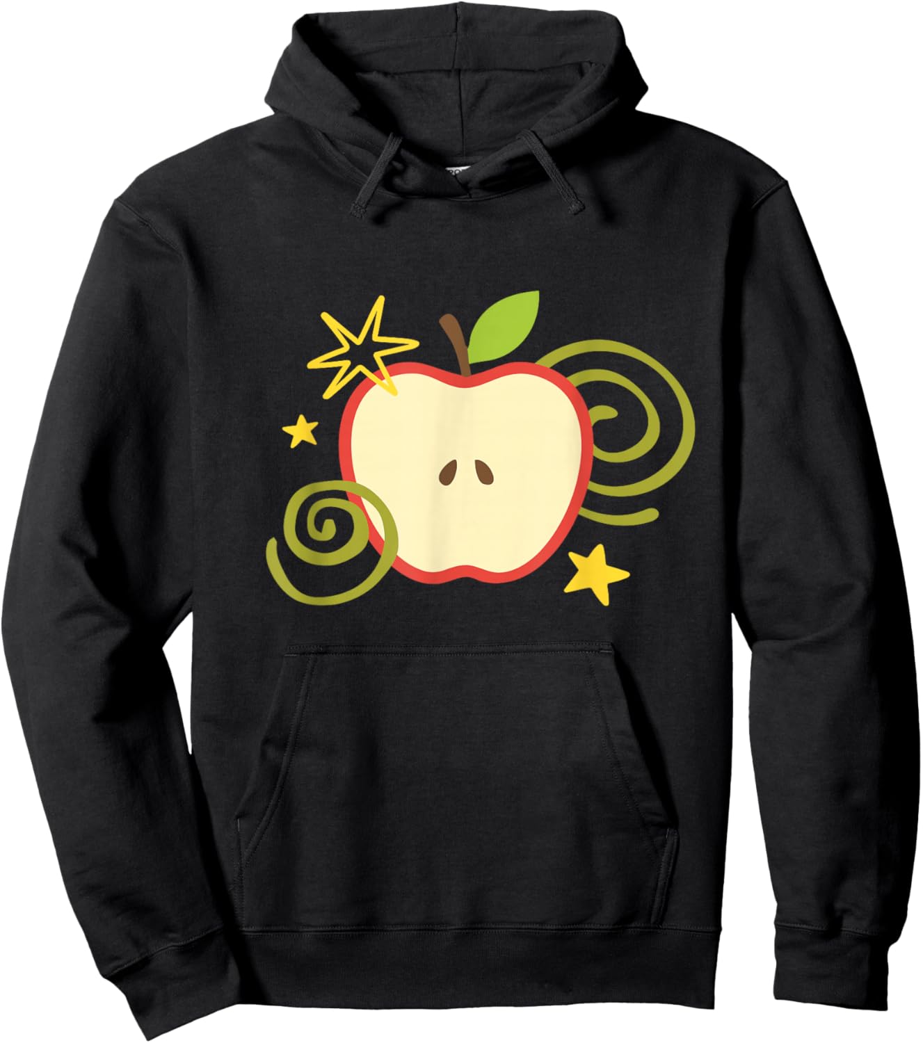 Apple y2k Whimsy Twee Kawaii Cute Heisei Retro Summer Teen Hoodie - Hoodie | Black