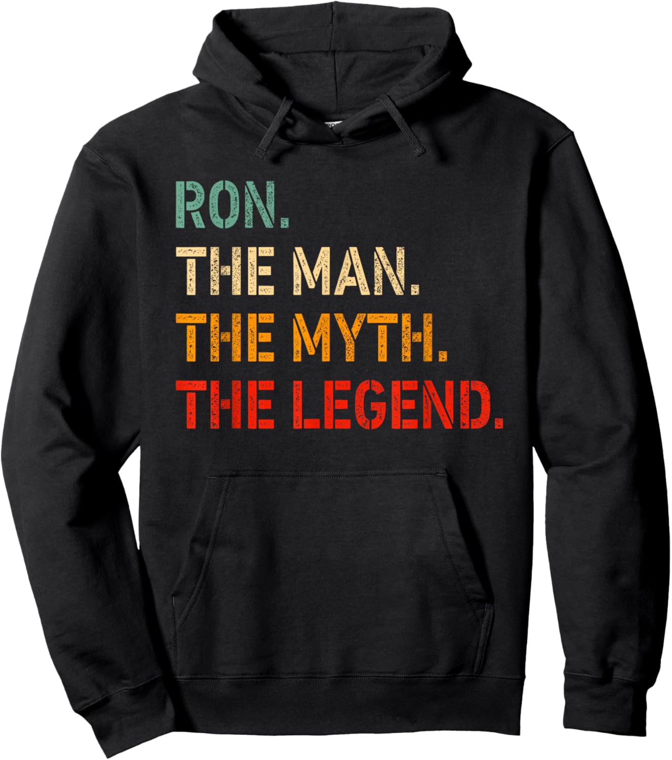 Ron The Man The Myth The Legend Shirt Funny Idea Ron Hoodie - Hoodie | Black