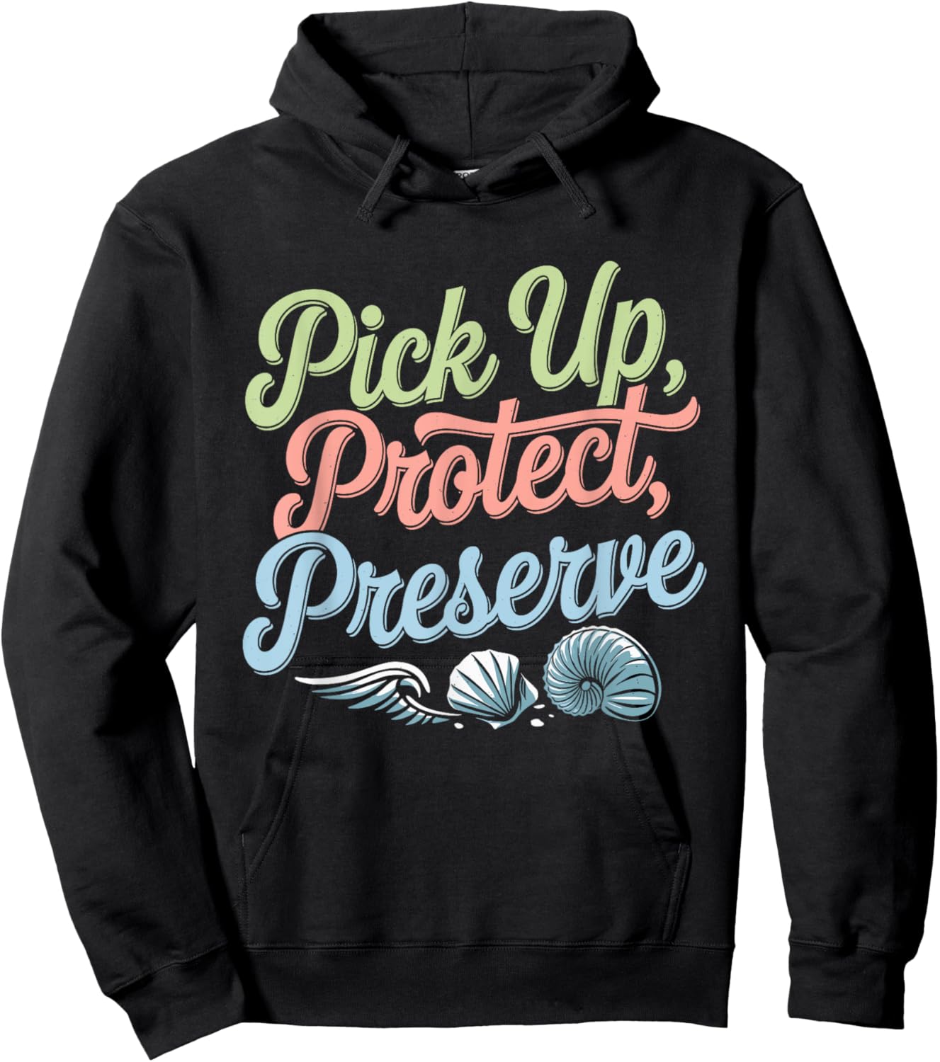 Beach Clean-Up Volunteer Ocean Conservation Eco-Friendly Hoodie - Hoodie | Black