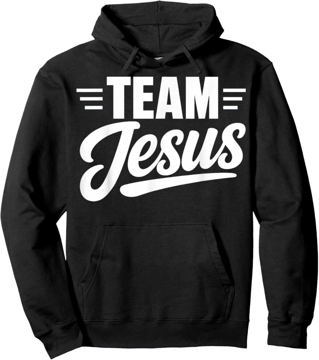 Team Jesus Typography Design Hoodie - Hoodie | Black