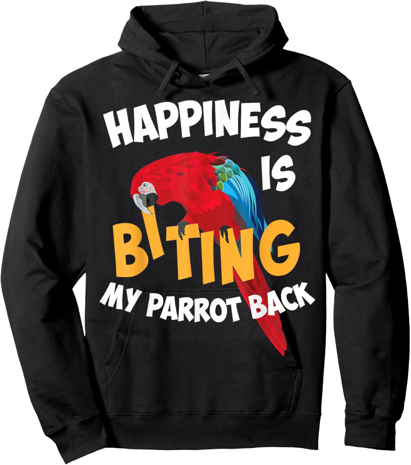 Cool Parrot Art Women Cockatoo Cockatiel Macaw Bird Hoodie - Hoodie | Black