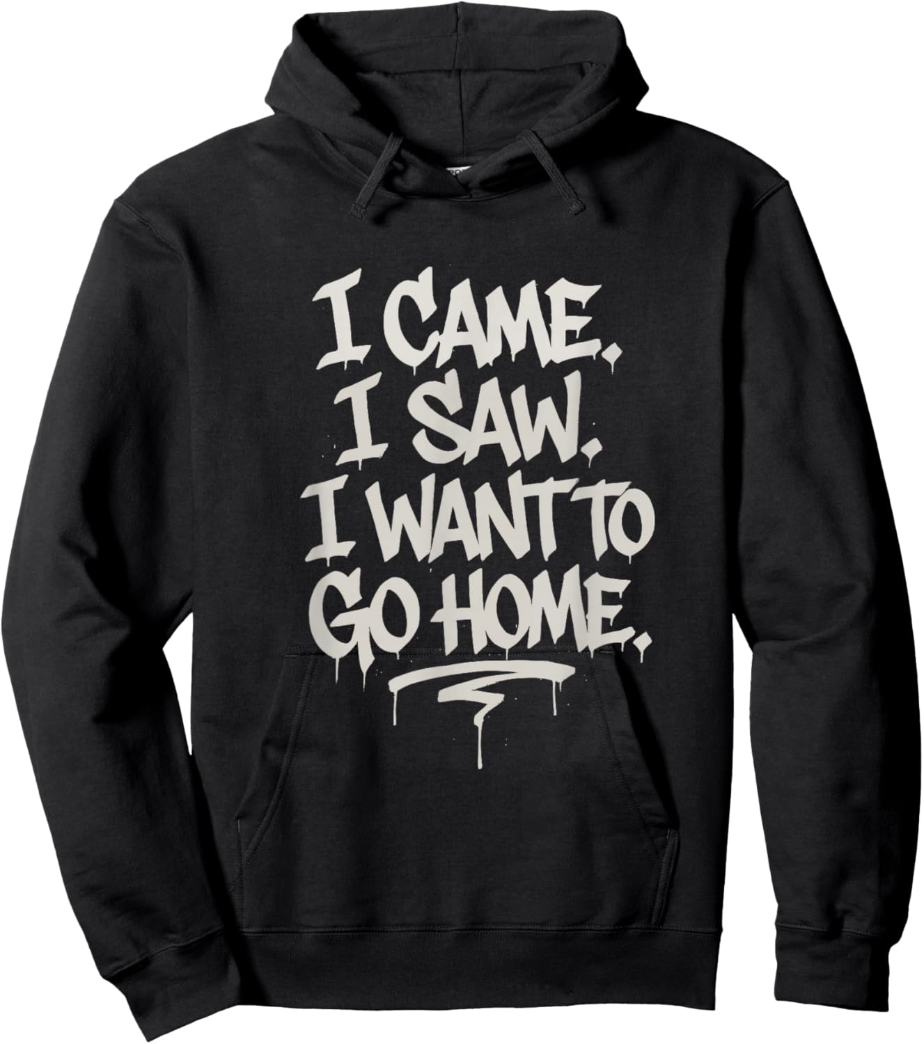 Funny Introvert I Want to Go Home Hoodie - Hoodie | Black