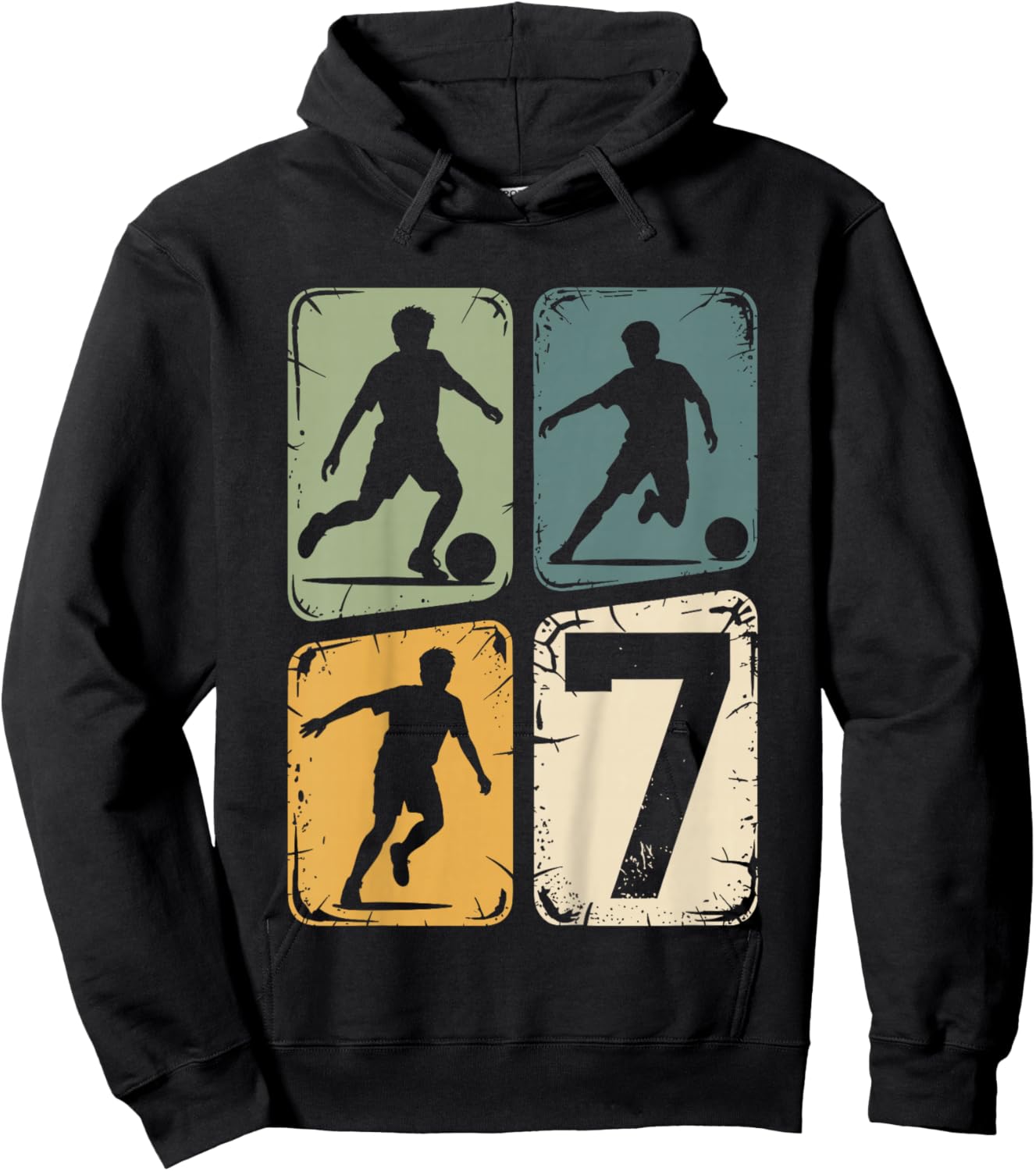 7. Geburtstag Junge Fußball Ball Jungs Fußballer 7 Jahre Hoodie - Hoodie | Black