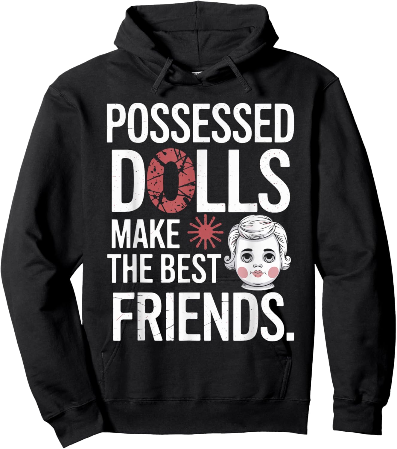 Creepy Dollmaking Haunted Doll Collector Horror-Inspired Hoodie - Hoodie | Black