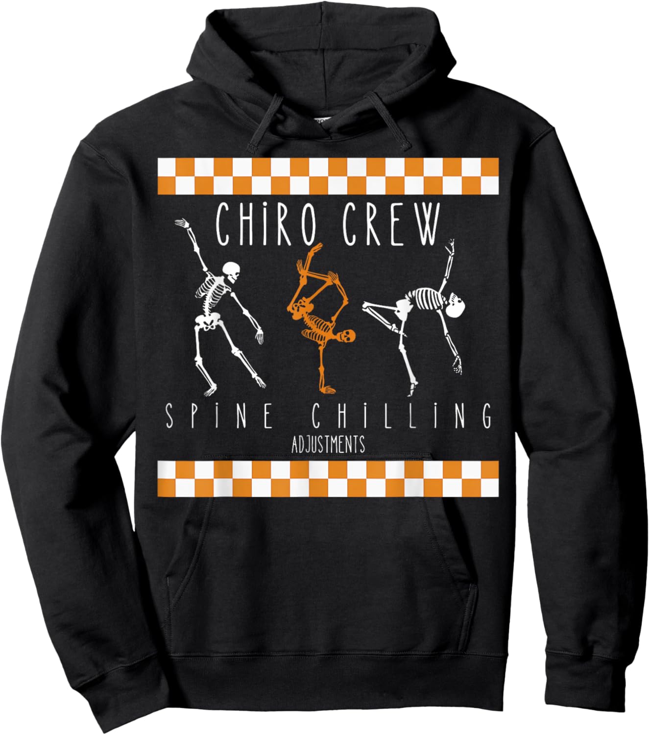 Skeleton Dancing Chiro Crew Chiropractor Halloween Costume Hoodie - Hoodie | Black