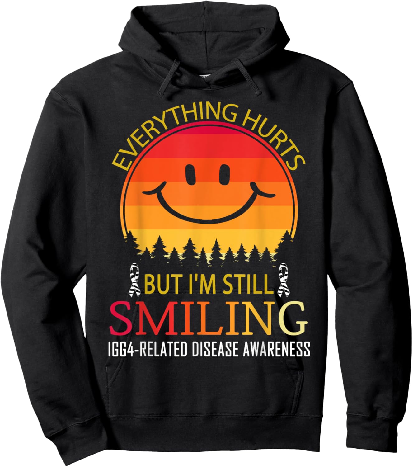 I'm still smiling IgG4-related disease Awareness Hoodie - Hoodie | Black