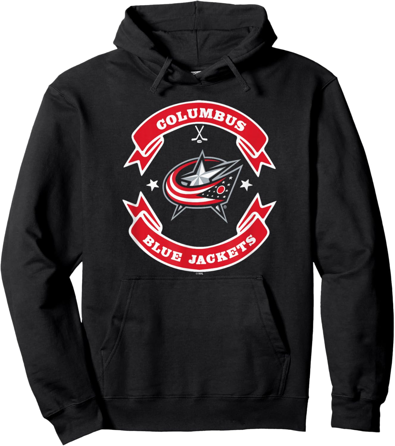 Columbus Blue Jackets Blaze Navy Officially Licensed Hoodie - Hoodie | Black