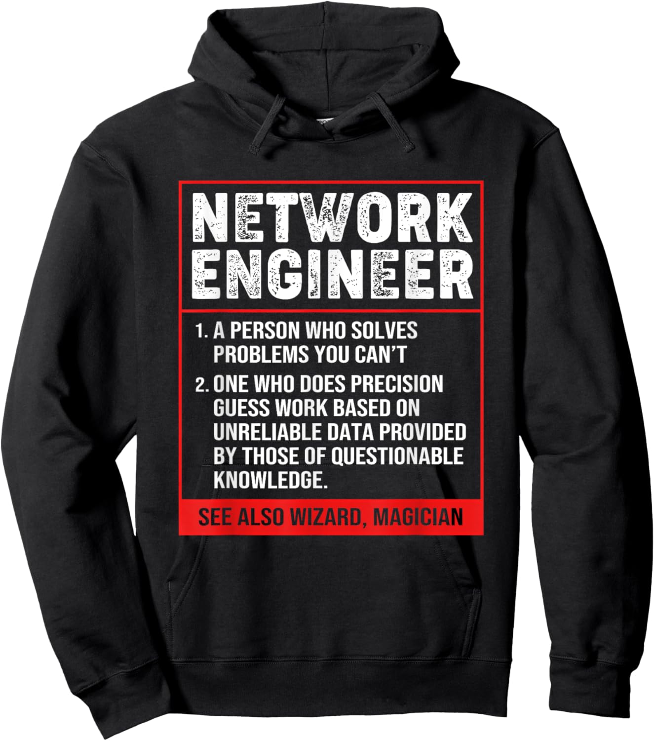 Funny Network Systems Admin Network Engineer Definition Hoodie - Hoodie | Black
