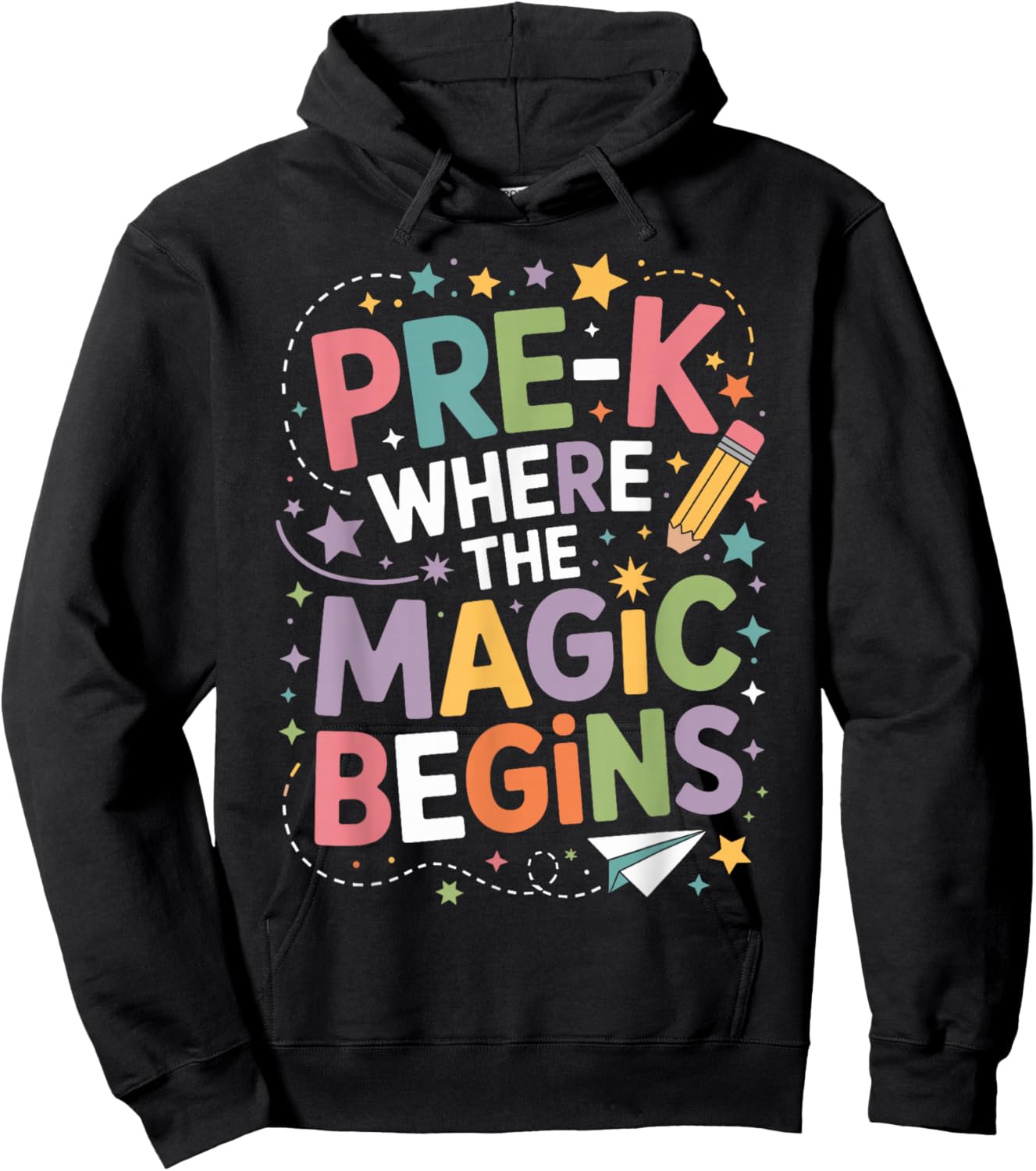 Pre-K is Where The Magic Begins Hoodie - Hoodie | Black